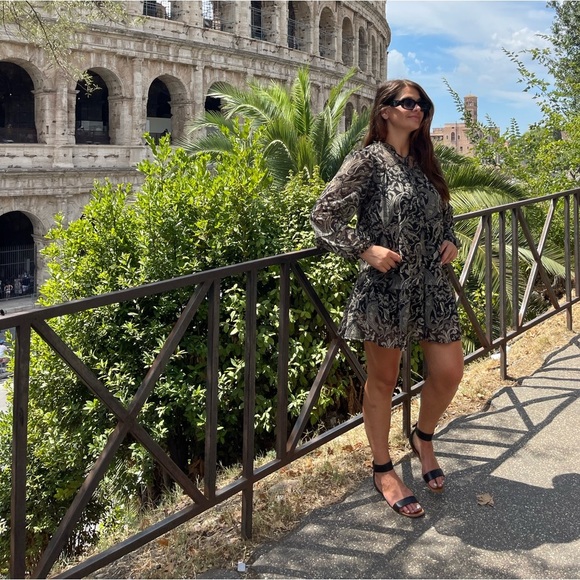 Zara PRINTED SHORT DRESS - Picture 4 of 6